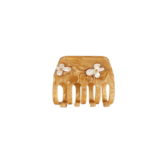 Honing-amberkleurige bloemenclip Honing-amberkleurige bloemenclip