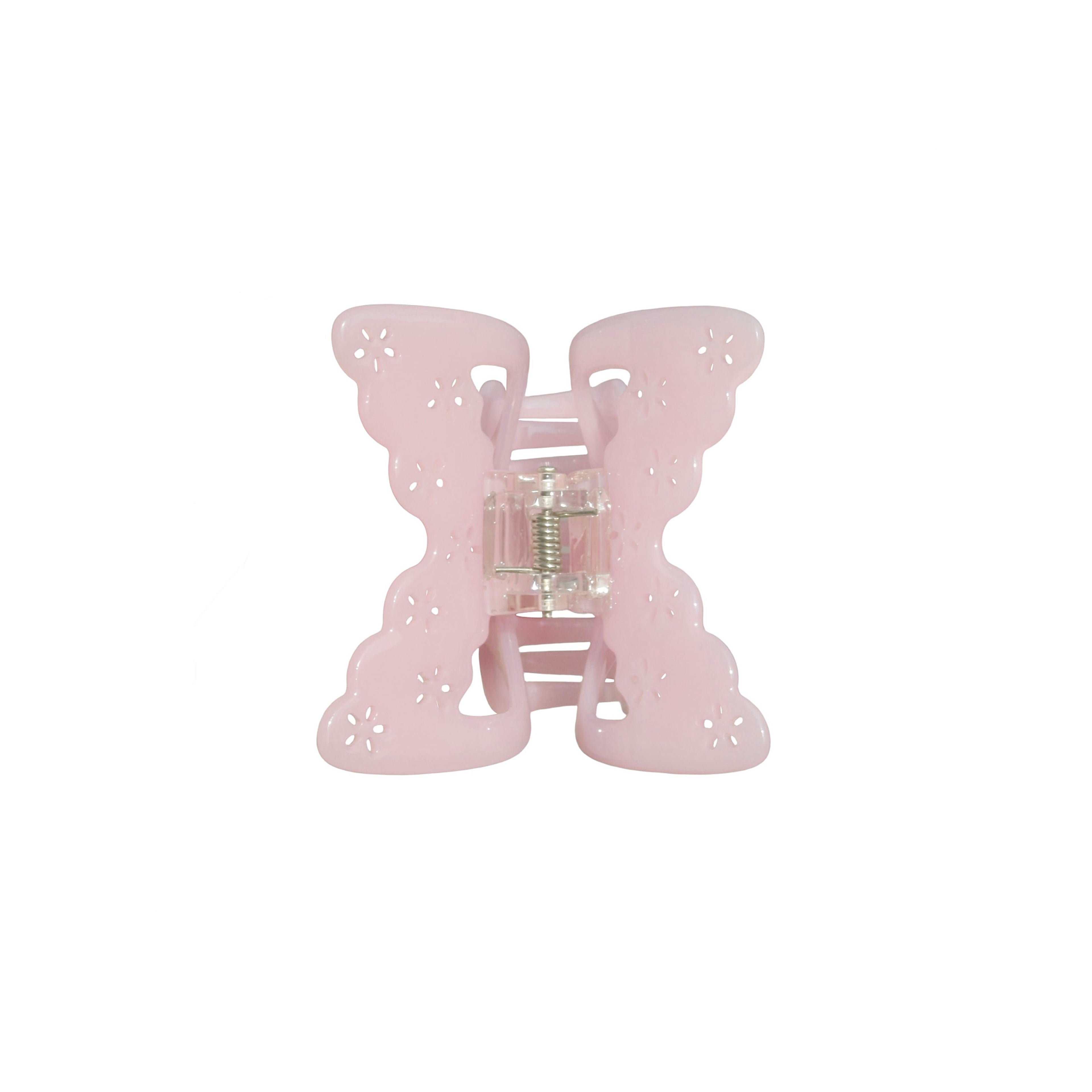 Vlinderclip met oogje in roze Vlinderclip met oogje in roze